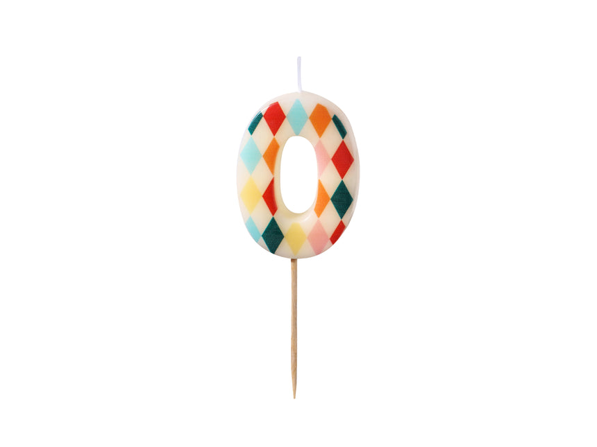 0 Année Bougie colorée 5.5cm