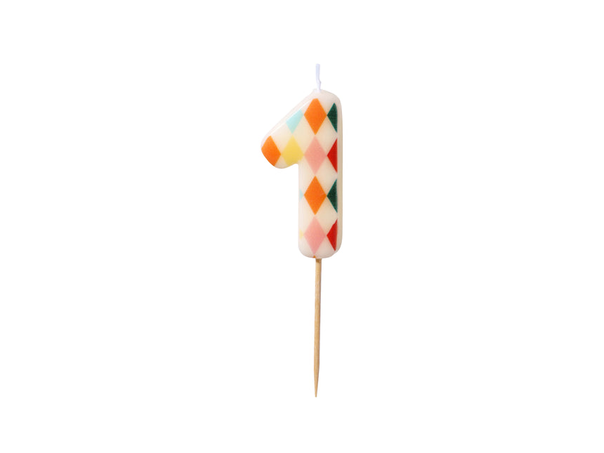 1 an Bougie colorée 5.5cm