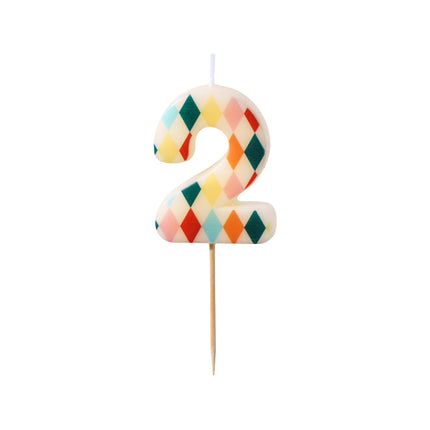 Bougie 2 ans colorée 5.5cm