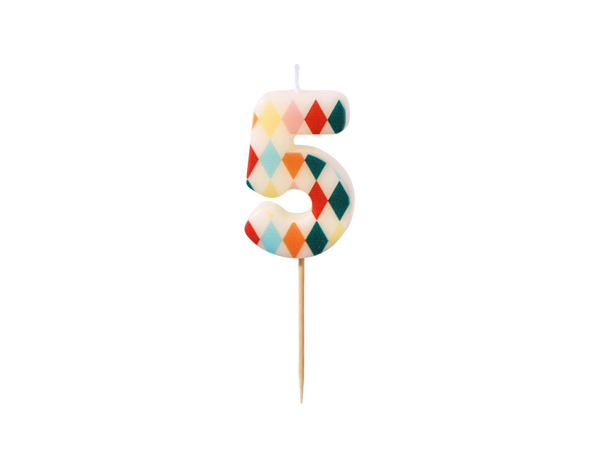 Bougie de 5 ans colorée 5.5cm