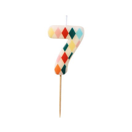 Bougie de 7 ans colorée 5.5cm