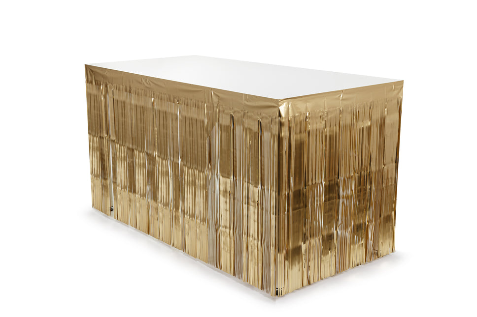 Jupe de table dorée 300x80cm