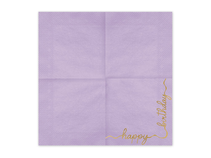 Serviettes de table Happy Birthday 33cm 12pcs