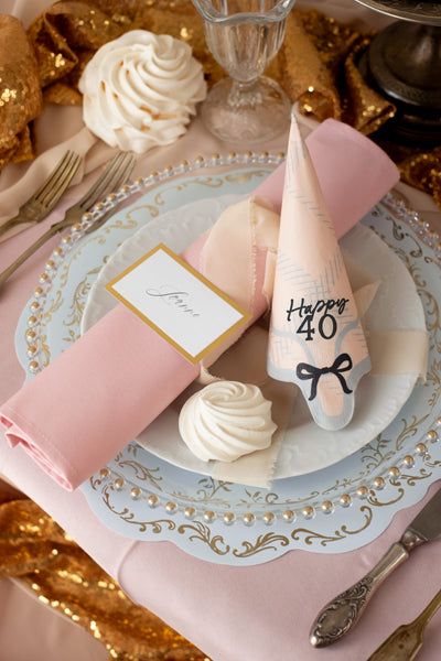 Serviettes de table roses 35cm 25pcs