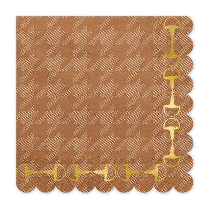 Serviettes de table marron 33cm 12pcs