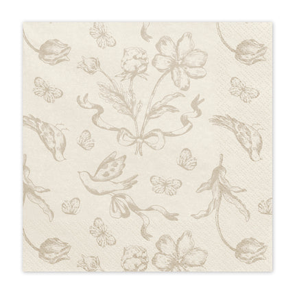 Serviettes à fleurs 33cm 12pcs