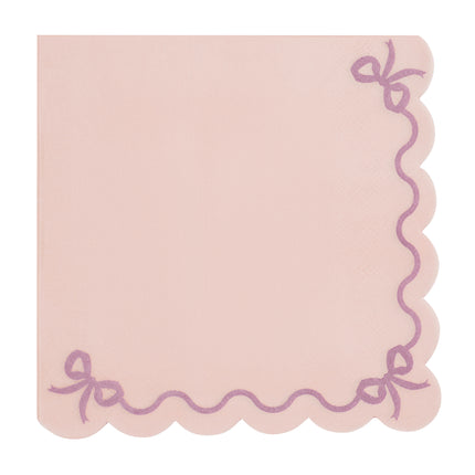 Noeud de serviettes rose pâle 33cm