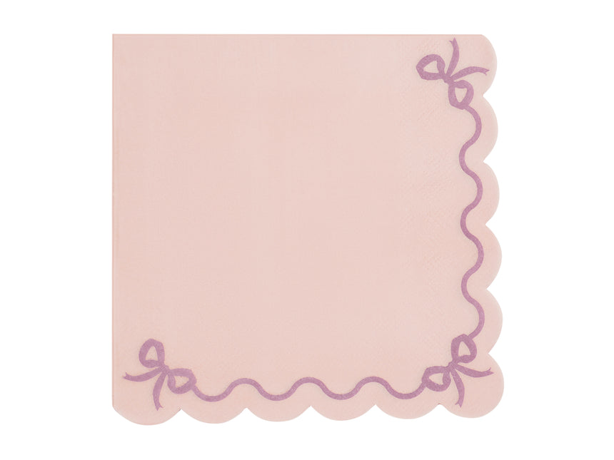 Noeud de serviettes rose pâle 33cm