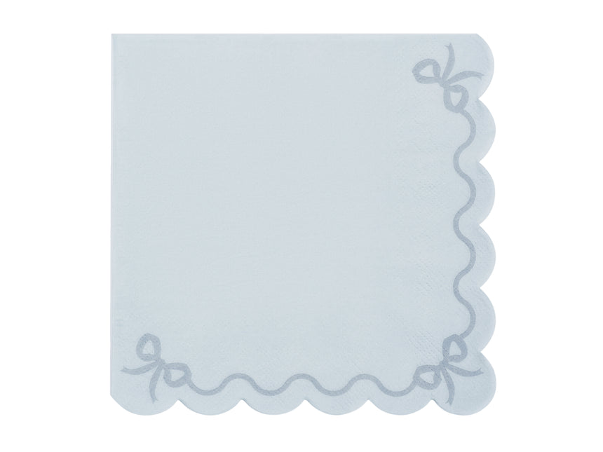 Noeud de serviettes bleu clair 16.5cm