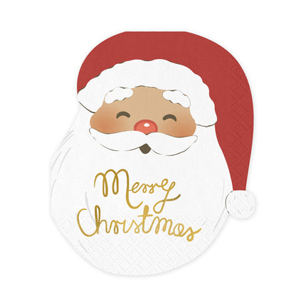 Serviettes de table de Noël Père Noël 16cm 12pcs