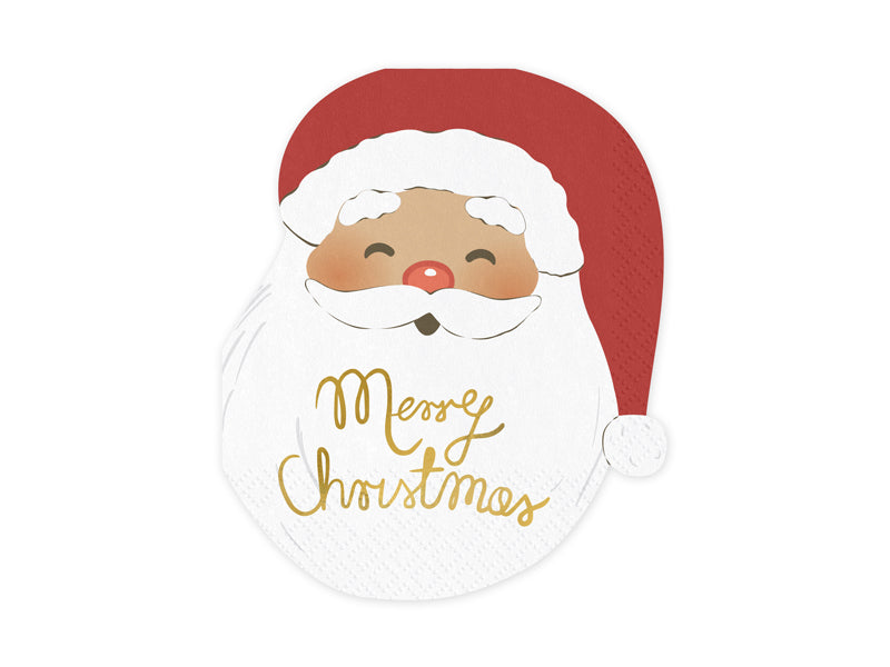 Serviettes de table de Noël Père Noël 16cm 12pcs