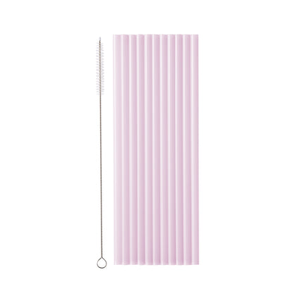 Pailles violettes en plastique 23cm 12pcs