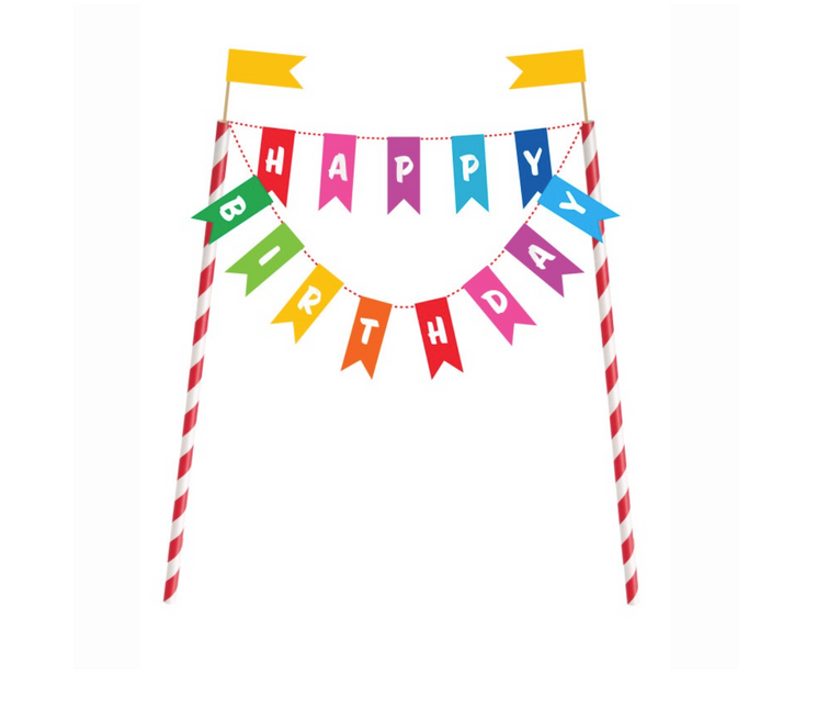 Décor de gâteau arc-en-ciel