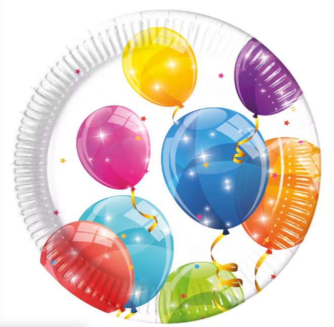 Sparkling Balloons Fsc Assiettes en papier Next Generation Grandes 23Cm 8St