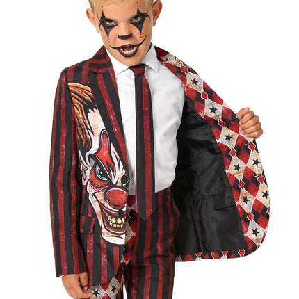 Costume de clown d'horreur pour garçons, 3 pièces