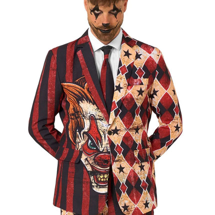 Costume de clown d'horreur pour homme, 3 pièces