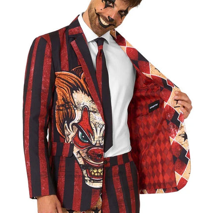 Costume de clown d'horreur pour homme, 3 pièces