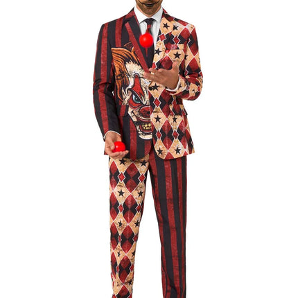 Costume de clown d'horreur pour homme, 3 pièces
