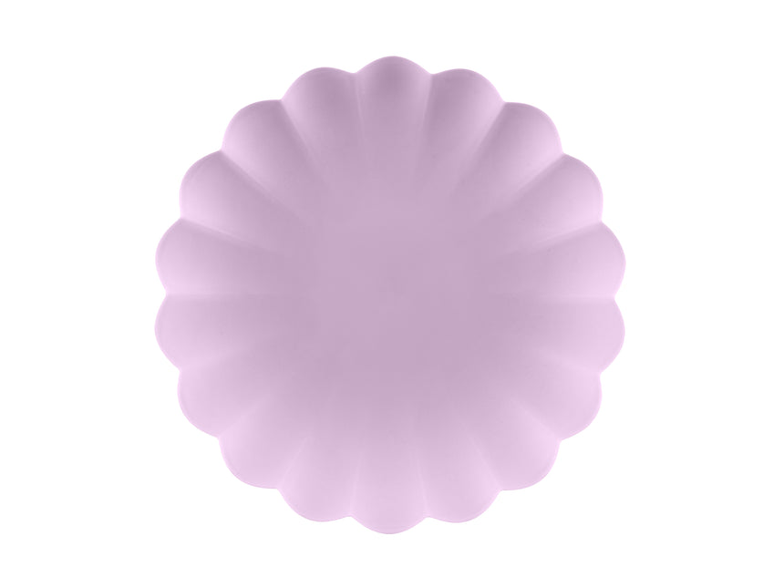 Assiettes en plastique Frill, 22 x 22 cm, violet
