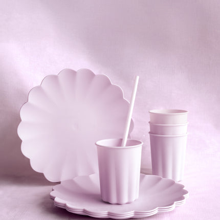 Assiettes mauves 22cm 4pcs