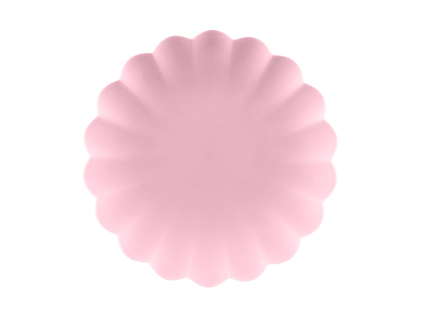 Assiettes roses 22cm 4pcs