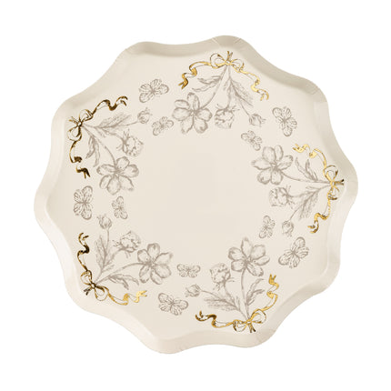 Assiettes à fleurs 20cm 6pcs