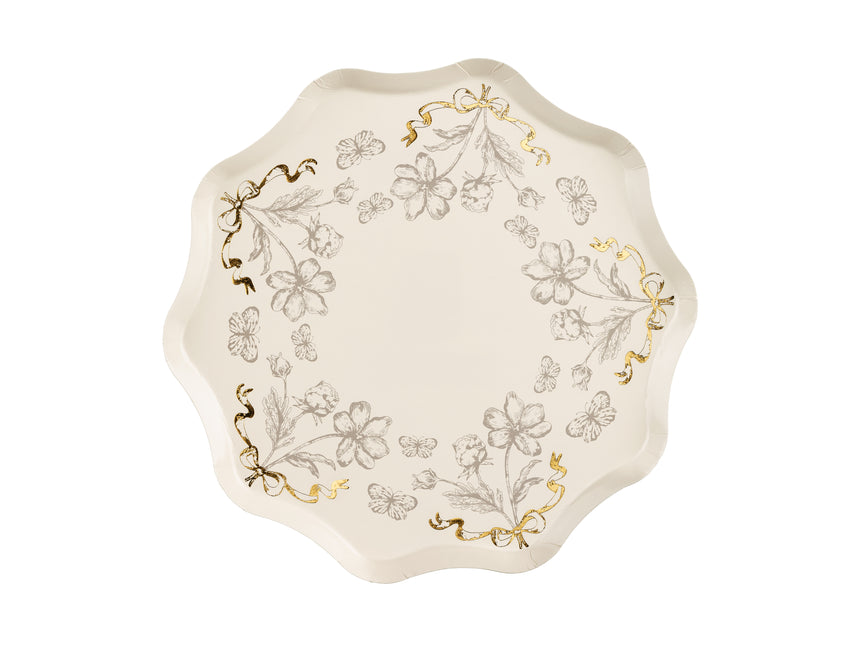 Assiettes à fleurs 20cm 6pcs