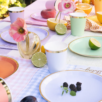 Assiettes colorées 21cm 6pcs