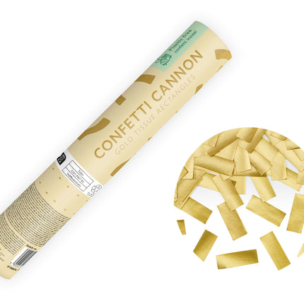 Canon à confettis doré 20cm