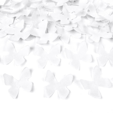 Canon à confettis papillon blanc 28cm