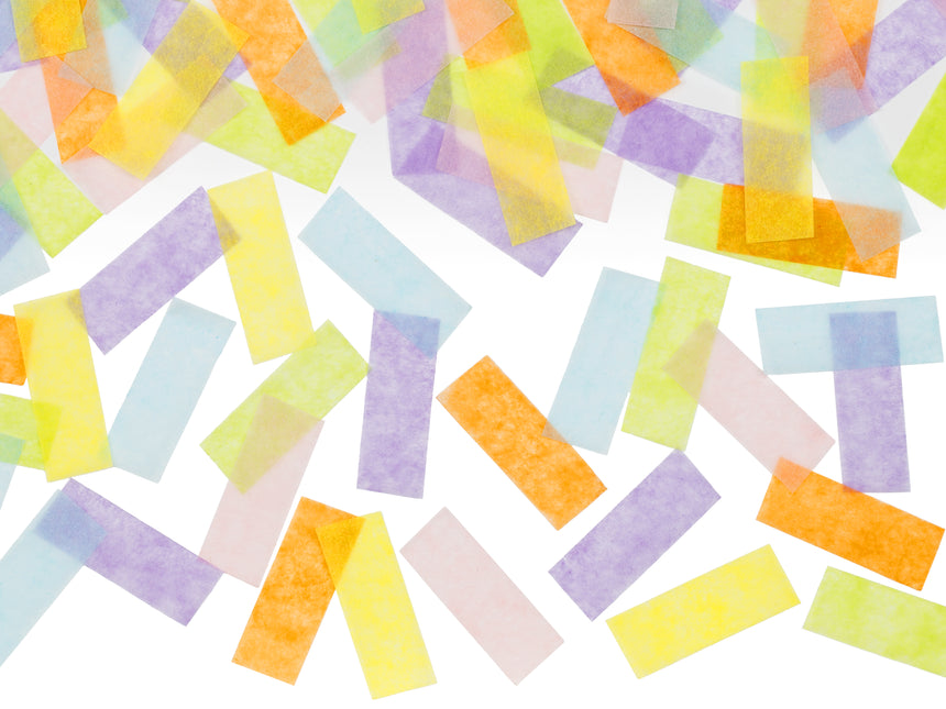 Canon de confettis colorés Pastel 20cm