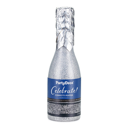 Canon à confettis argenté Champagne 20.5cm