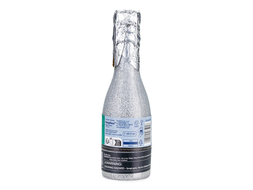 Canon à confettis argenté Champagne 20.5cm