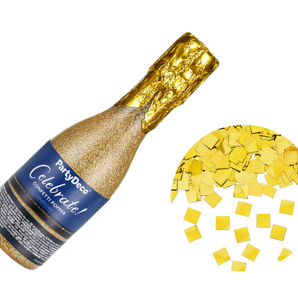 Canon à confettis d'or Champagne 20.5cm