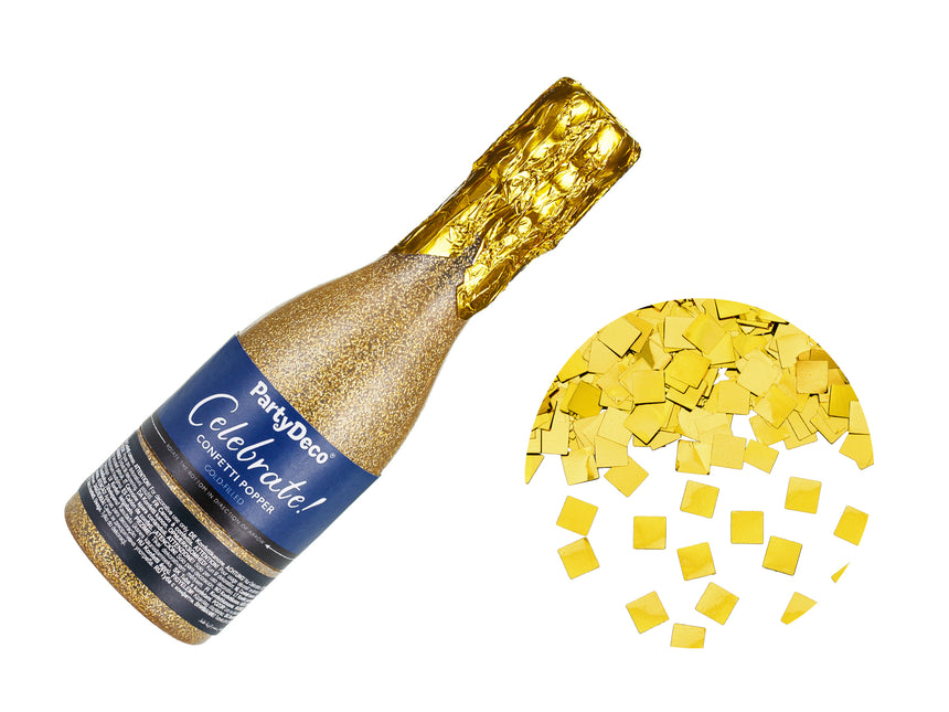 Canon à confettis d'or Champagne 20.5cm