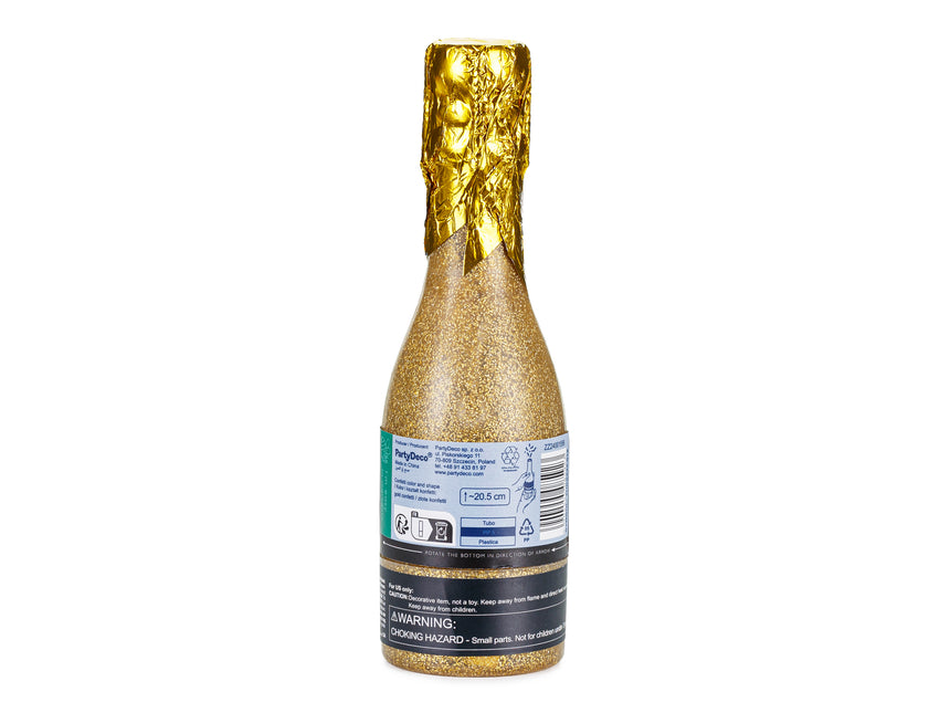 Canon à confettis d'or Champagne 20.5cm