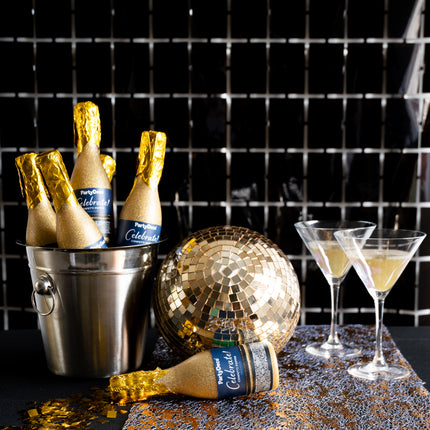 Canon à confettis d'or Champagne 20.5cm