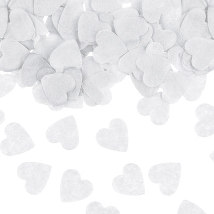 Canon à confettis en forme de coeur blanc 28cm
