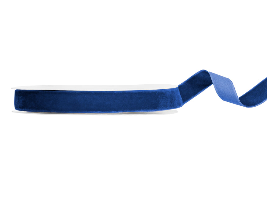 Ruban bleu velours 10m