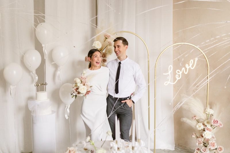 Guirlande de mariage blanche 7.5cm