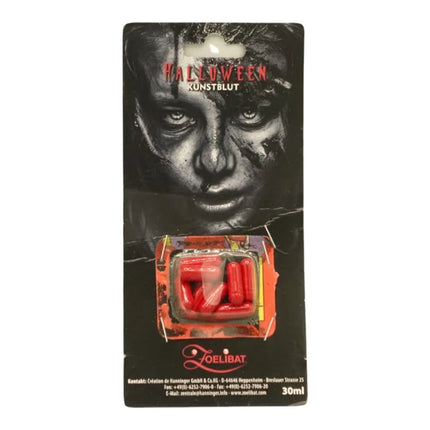 Gélules de faux sang rouge, lot de 4