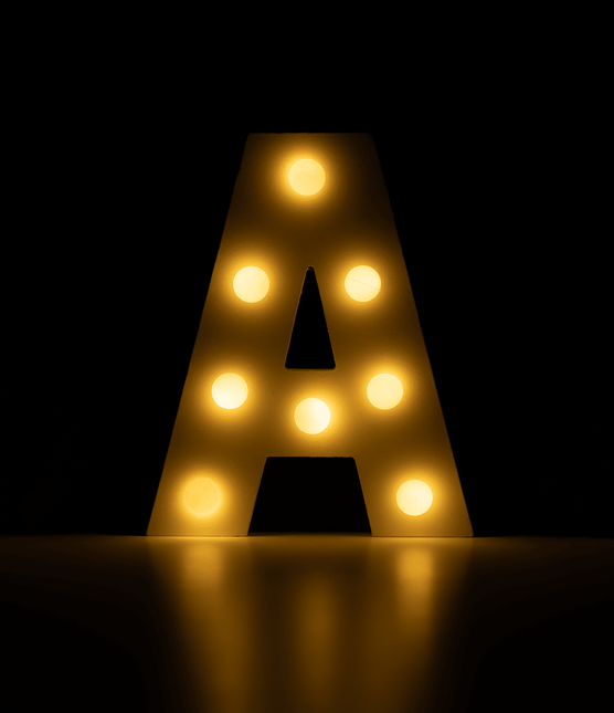 A Licht Letter 16,5cm van Paper Dreams koop je bij Partywinkel