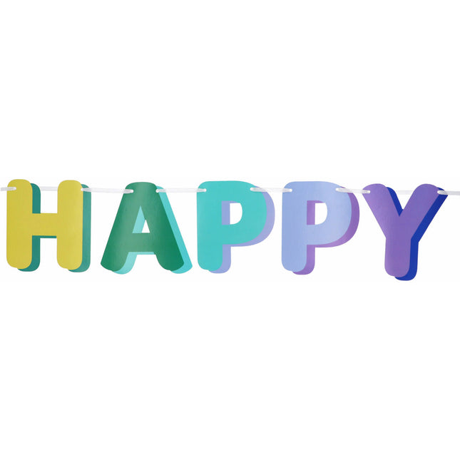 Guirlande de lettres Happy Birthday 1.7m