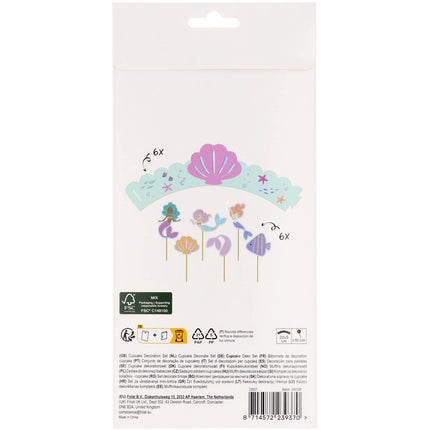 Set de décoration pour sirène 6 pièces