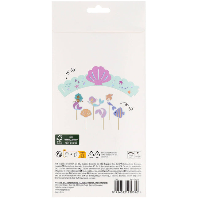 Set de décoration pour sirène 6 pièces
