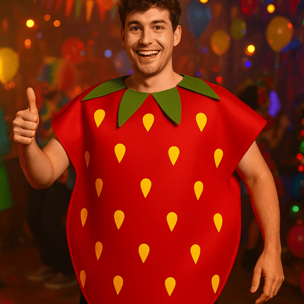 Aardbei Kostuum Rood van Partychimp koop je bij Partywinkel