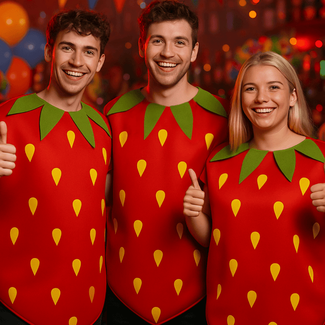 Aardbei Kostuum Rood van Partychimp koop je bij Partywinkel