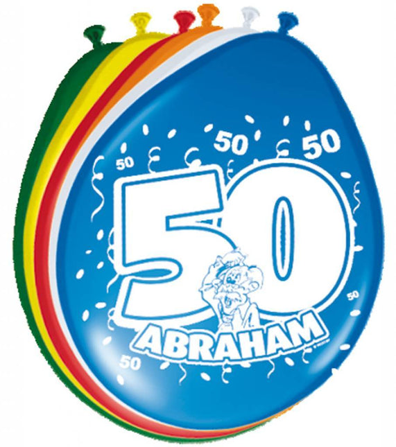 Abraham Ballonnen 30cm 8st - Partywinkel - 8714572082518