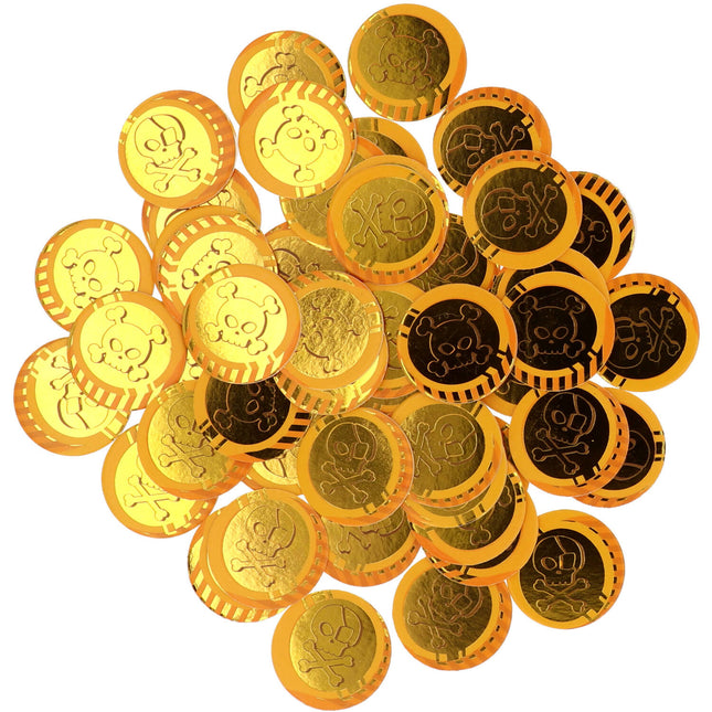 Pièces de monnaie confettis dorées 50 pièces
