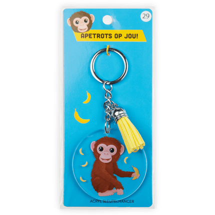 Acryl Sleutelhanger Aap van Paper Dreams koop je bij Partywinkel